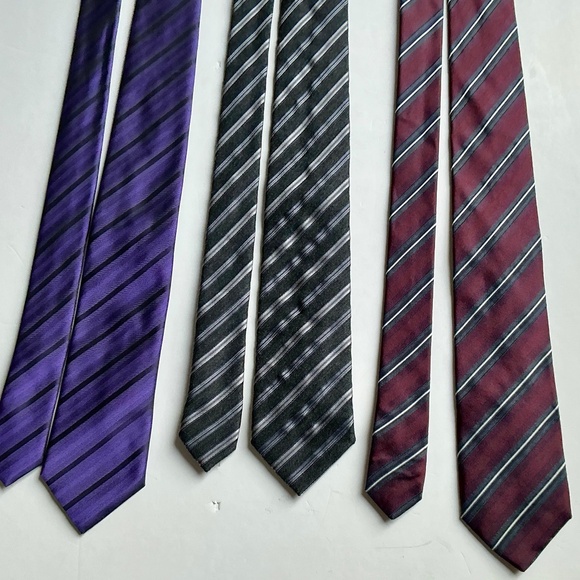 Hugo Boss lot of 3 slim striped ties made in Italy 🇮🇹 - Picture 1 of 8